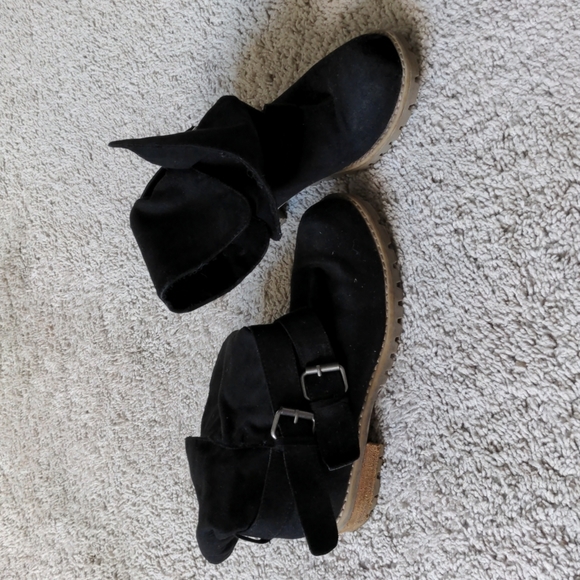 qupid black slouchy booties size 7 - Picture 2 of 9